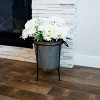 14" Patio Ring Iron Plant Stand Black - ACHLA Designs - 4 of 4