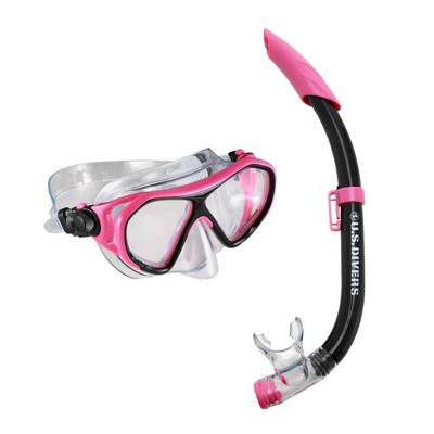 US Divers Dorado Jr Kids&#39; Snorkel Set - Pink_0