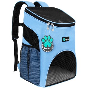 PetAmi Small Dogs Cats Backpack Carrier, Airline Approved Pet Ventilated Safety Strap Buckle for Hiking Travel Camping Outdoor - 1 of 4