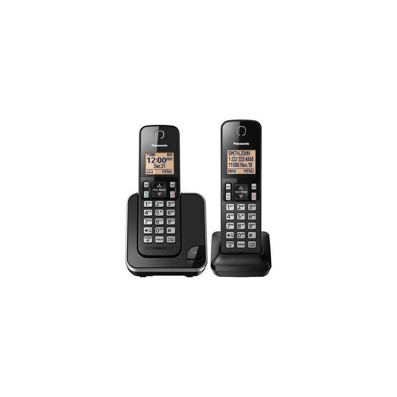 Panasonic 2 Handset Cordless Phone - Black (KX-TGC352B), 2 of 4