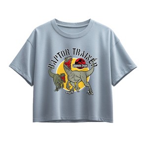 Girls' - Jurassic Park - Raptor Trainer Short Sleeve Boxy Graphic T-Shirt - 1 of 2