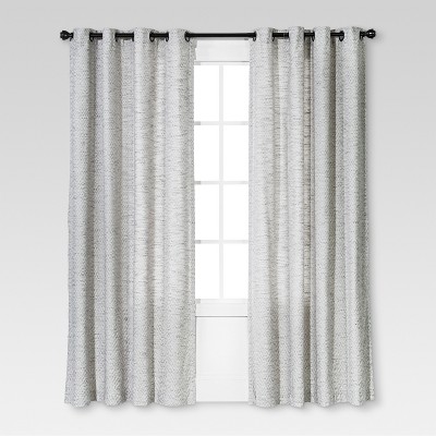 54x84 Light Filtering Textured Weave Window Curtain Panel Off White -  Threshold™