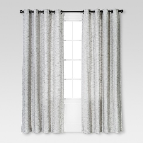 Dyed Clipped Diamond Shower Curtain White - Threshold