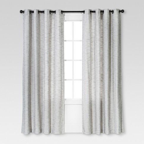 54 X84 Light Filtering Diamond Weave Window Curtain Panel Gray Threshold Target