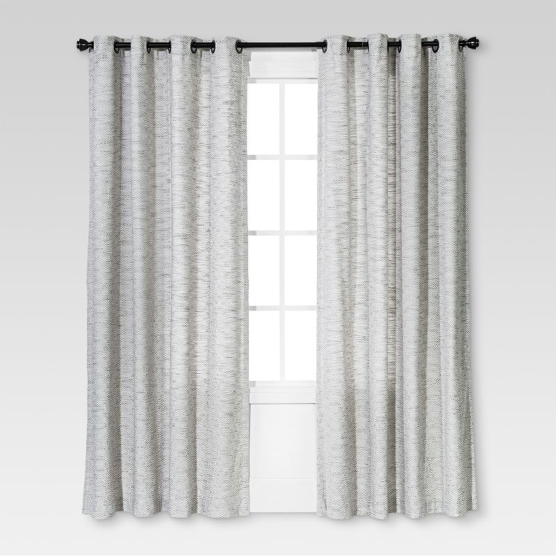 Light Filtering Diamond Weave Window Curtain Panel Gray - Threshold™, 1 of 9