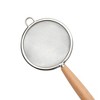 Unique Bargains Food Strainer Beechwood Small Hand Wash Stainless Steel Light Brown 1 Pcs - 4 of 4