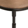 Olivia & May Industrial Wood Pedestal Accent Table Brown: Round Iron Base, No Assembly Required - image 4 of 4