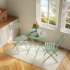 3-Piece Folding Bistro Set,Foldable Patio Furniture Set with Premium Frame, Outdoor Bistro Table and Chairs Set of 2 for Patio,Garden and Balcony - 3 of 4