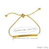 Gold Titanium Steel Adjustable Bracelet with "LOVER DREAM" Bar for Unisex - 4 of 4