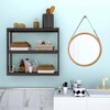 Bathroom Shelf 3 - Tier Wall Mount Storage Rack Multifunctional Adjustable Layer Standing Over Toilet Utility Shelves - 2 of 4