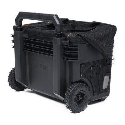 XXL Black Heavy Duty Rolling Tool Bag with Waterproof Base