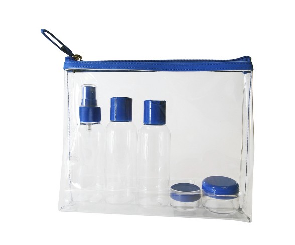 6pc. Clear Fitted Bag Travel Set
