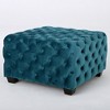 Velvet Upholstered Tufted Bench, Ottoman With Button Tufted Diamond Stitch, Modern Footstool,29.00"Wx29.00"Dx18.25"H(2.42*2.42*1.52ft) - 3 of 4