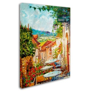 Trademark Fine Art -David Lloyd Glover 'Provence Cafe Morning' Canvas Art - 1 of 3