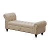 GDFStudio Archibald Modern 64.5" Wood and velvet Button-Tufted Upholstered Storage Bench with Nail Accent - 4 of 4