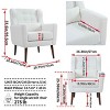 CAVINAS Upholstered Accent Chair with Pillow and Wood Legs,Modern Arm Chair,Padded Lounge Chair for Living Room - 3 of 4