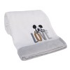 NoJo Disney Mickey Mouse Love Mickey White, Gray, and Tan Love Applique Super Soft Baby Blanket - 3 of 4