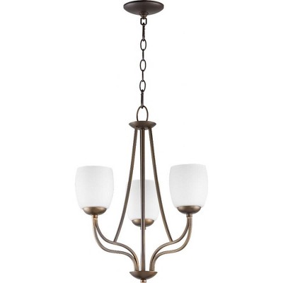 Quorum Lighting Willingham Chandelier, 3 Lights, Oiled Bronze