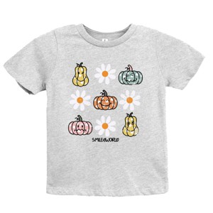 The Juniper Shop SmileyWorld Pumpkin Daisies Chart Youth Short Sleeve Tee - 1 of 4