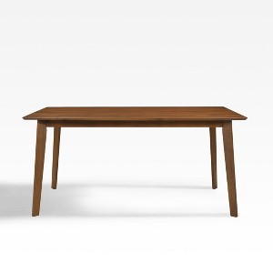 WestinTrends 63" Mid Century Modern Wood Dining Table, Walnut - 1 of 4