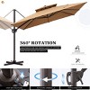 Pellebant 11 x 11 FT Outdoor Patio Cantilever Umbrella with Crank and 360 Degrees Rotation - 4 of 4