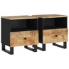 vidaXL Bedside Cabinets 2 pcs Solid Wood Mango&Engineered Wood - 2 of 4