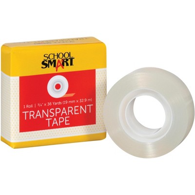 School Smart Transparent Tape, 3/4 Inch x 36 Yards, pk of 12