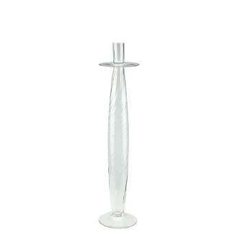 Northlight 20" Glass Swirled Taper Candle Holder