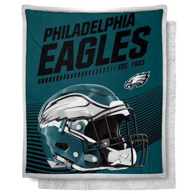 NFL Philadelphia Eagles New School Mink Sherpa Throw Blanket