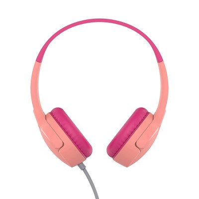 Belkin Soundform Mini Wired Headphones For Kids With Built-In Microphone Pink, AUD004btPK