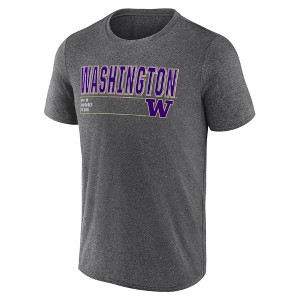 NCAA Washington Huskies Men's Charcoal Heather Poly T-Shirt - 1 of 3