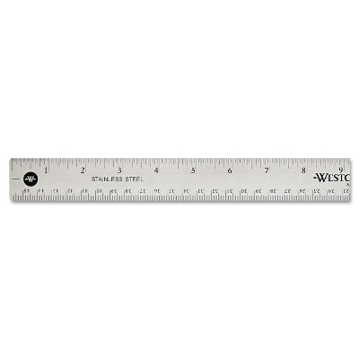 Westcott Stainless Steel Ruler, Zero Center, 18 (ZC-18) - Westcott