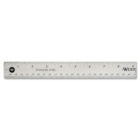 Westcott Stainless Steel Office Ruler With Non Slip Cork Base 18 10417 :  Target