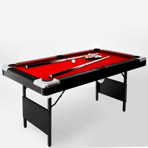 7 Ft Billiards Table,Portable Foldable Pool Table,Pool Tables for Full Size,Includes Full Set of Billiard Balls,Cues,Chalk&Brush for Family Game RooM - 1 of 4