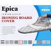 Epica Ironing Board Cover and Pad – 15x54" Standard Size, Heat Reflective, Scorch & Stain Resistant with Thick Padding (Grey & White Lattice) - 2 of 4