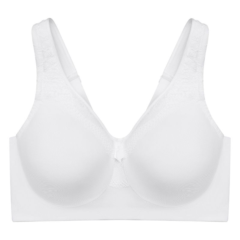 Glamorise Womens MagicLift Seamless Firm Support Wirefree Bra 1007 White, 4 of 5