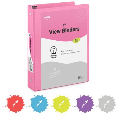 Enday 3-Ring View Binder With 2-Pockets