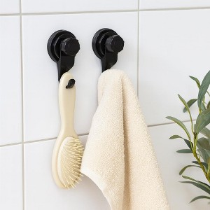 Evideco French Home Goods Set of 2 Strong Hold Vacuum Suction Cup Hooks for Shower & Kitchen – Perfect for Loofah, Towels & More - 1 of 4