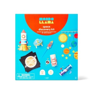 Space STEAM Wood Craft Kit - Mondo Llama™: Creative Thinking Activity, Includes Paints & Stickers - 1 of 4