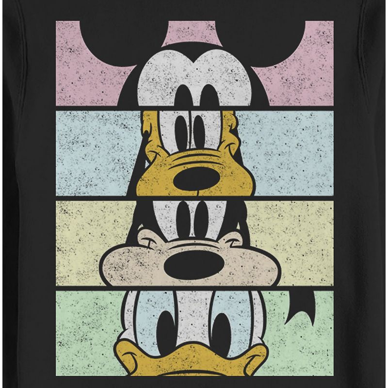Men's Mickey & Friends Distressed Group Cropped Portraits Sweatshirt, 2 of 5