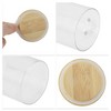 Unique Bargains with Bamboo Lid Decorative Jars Wood Color Clear 1 Pcs - 4 of 4
