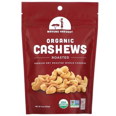 Mavuno Harvest, Organic Cashews, Roasted, 4 oz (112 g)