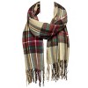 Wrapables Plaid Print Long Scarf and Beanie Hat Set, Red and Green Set - 4 of 4