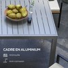 Resenkos Patio Dining Tables,Patio Tables,Aluminum Outdoor Dining Table for 6-8 People, Charcoal Gray - 2 of 4