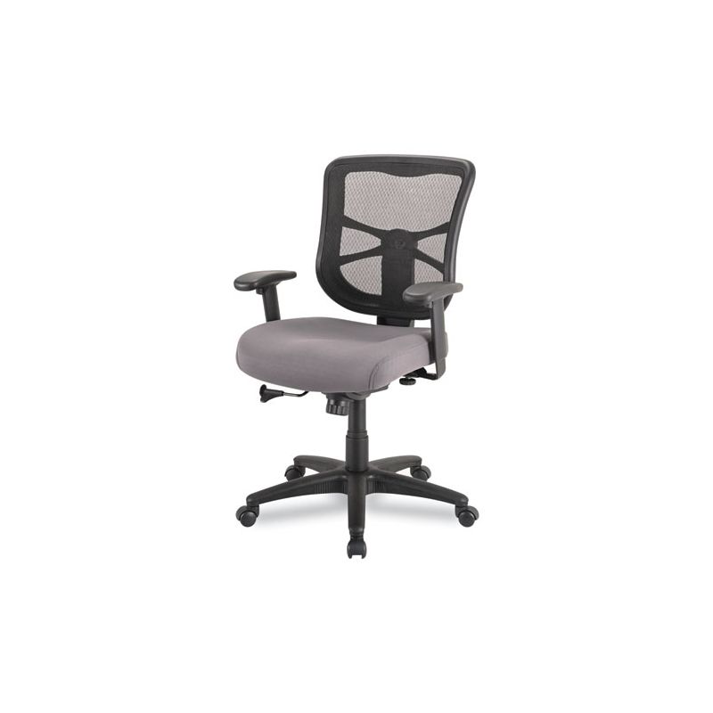 Alera Alera Elusion Series Mesh Mid-Back Swivel/Tilt Chair, Supports Up to 275 lb, 17.9" to 21.8" Seat Height, Gray Seat, 2 of 8