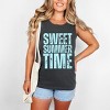 Simply Sage Market Sweet Summer Time Block Distressed Garment Dyed Tank - 2 of 2