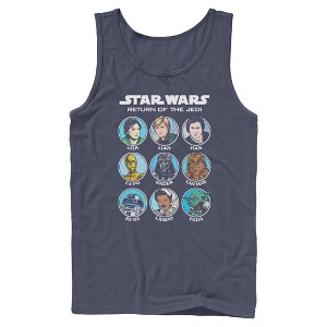 Mens Star Wars Cartoon Portraits Tank Top - 1 of 4