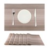 Unique Bargains Dining Table Washable Vinyl PVC Weave Placemats 18 x 12 Inches 6 Pcs - 3 of 4