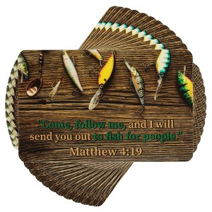 Dicksons Come Follow Me Fish for People Brown 4 inch Paper Pocket Card Bookmark Pack of 12 - 1 of 4