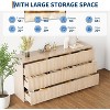 9-Drawer Fluted Dresser, 63" Wide Modern Chest of Drawers with Metal Handles, Large Wood TV Stand for Bedroom, Living Room, Closet, White - 4 of 4